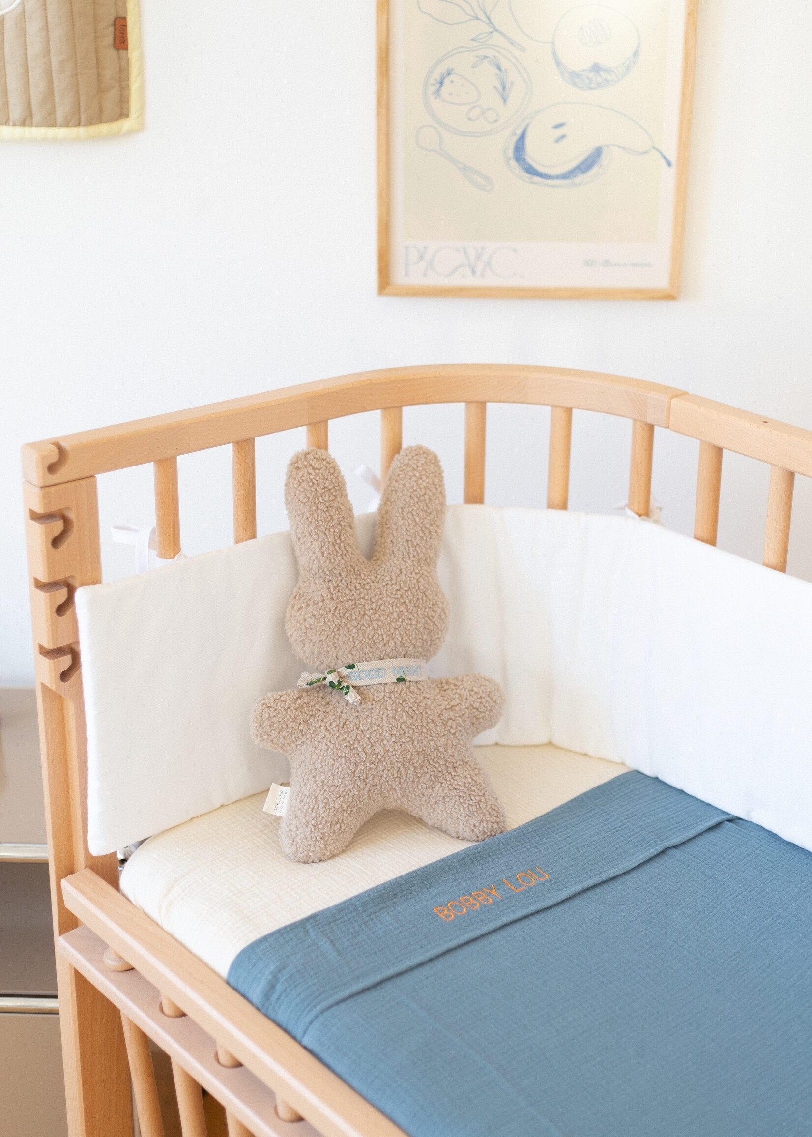 Atelier POMME SLEEP TIGHT FITTED SHEET CRIB - COSY WHITE