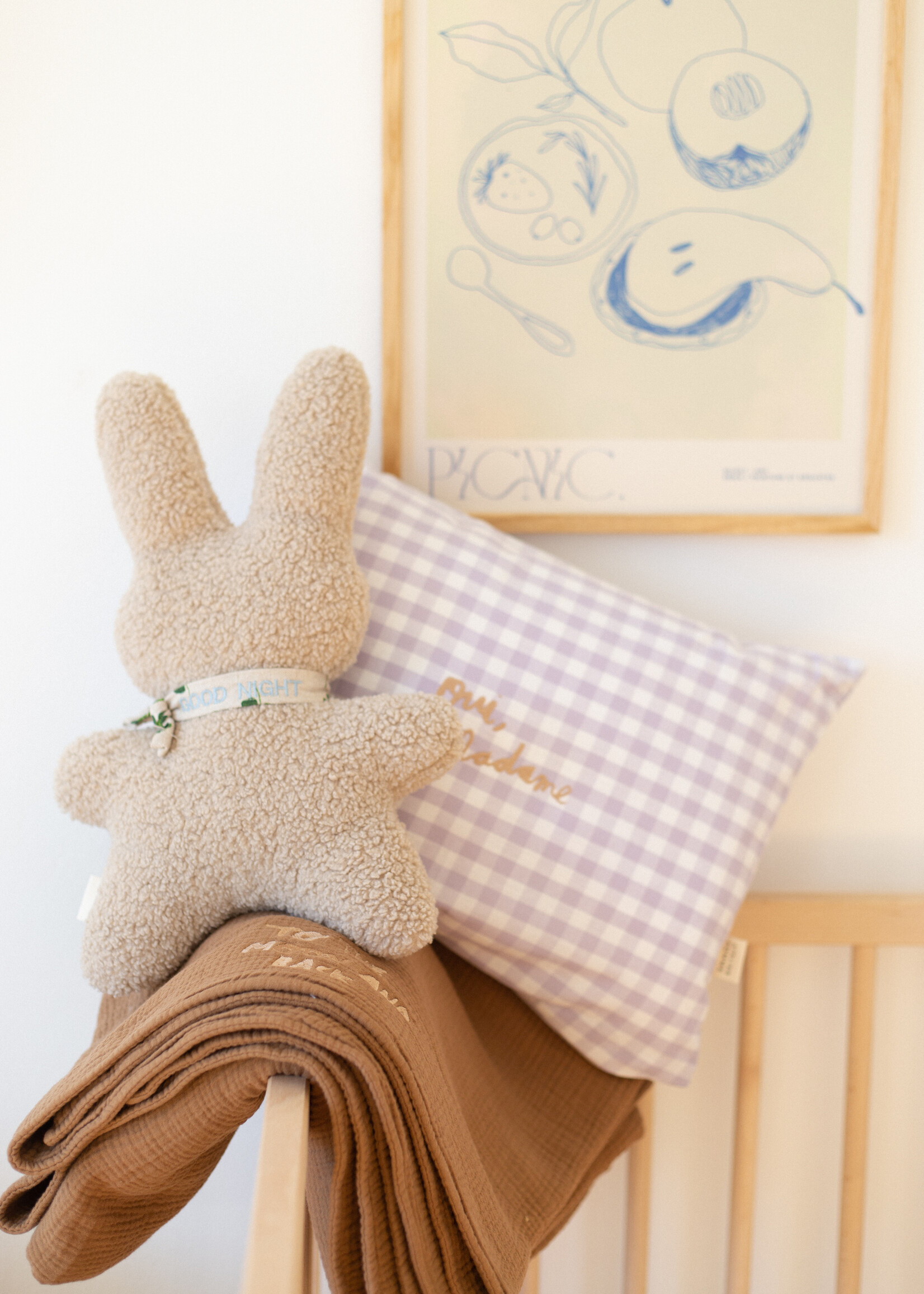 Atelier POMME CUSHION: CHECKED IN - LUCKY LILA
