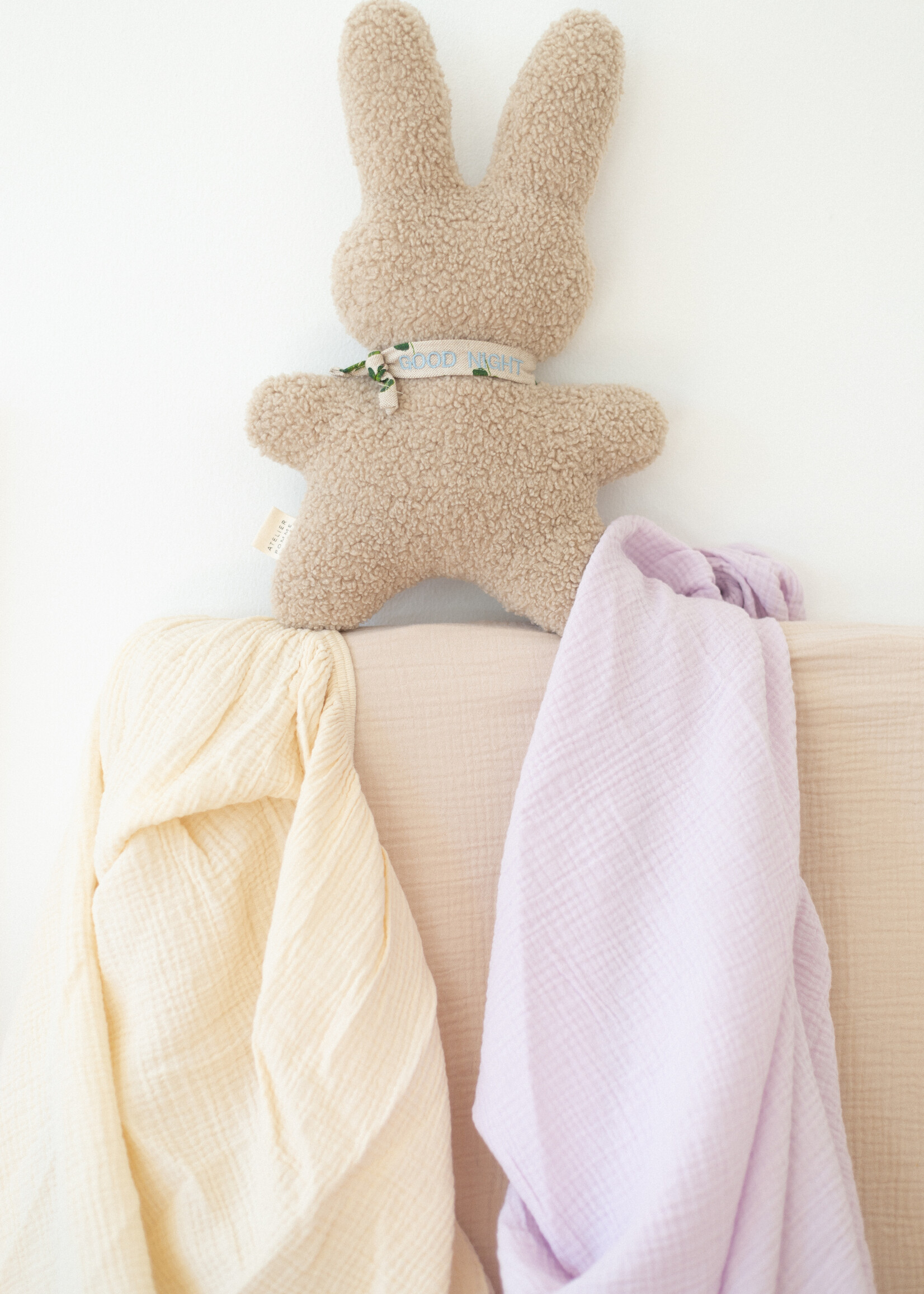 Atelier POMME SLEEP TIGHT FITTED SHEET COT  - COSY WHITE