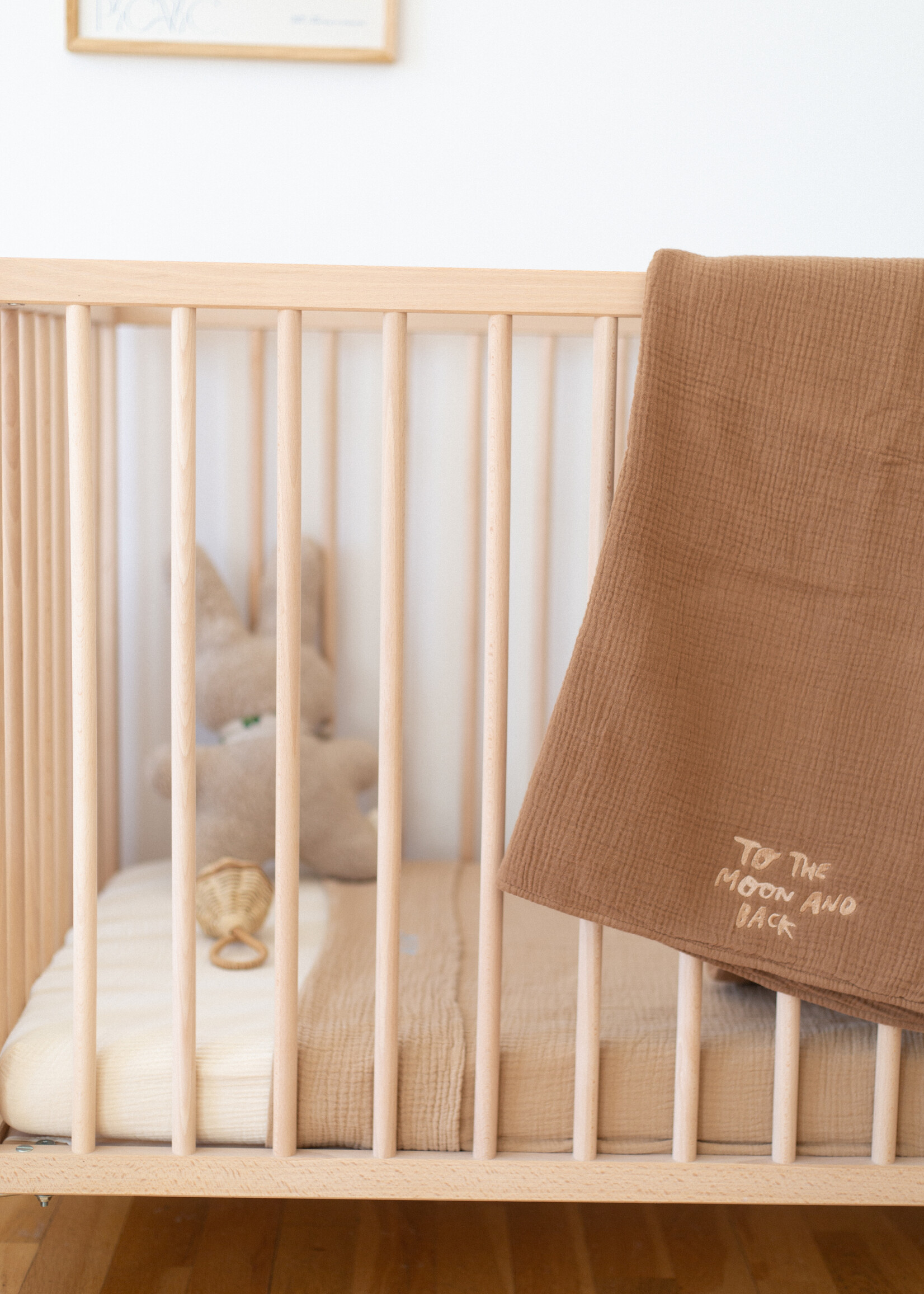 Atelier POMME SLEEP TIGHT FITTED SHEET COT  - COSY WHITE
