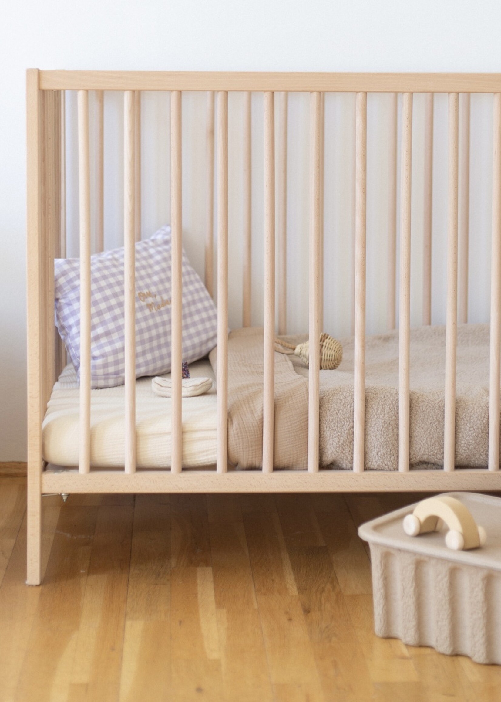 Atelier POMME SLEEP TIGHT FITTED SHEET COT  - COSY WHITE