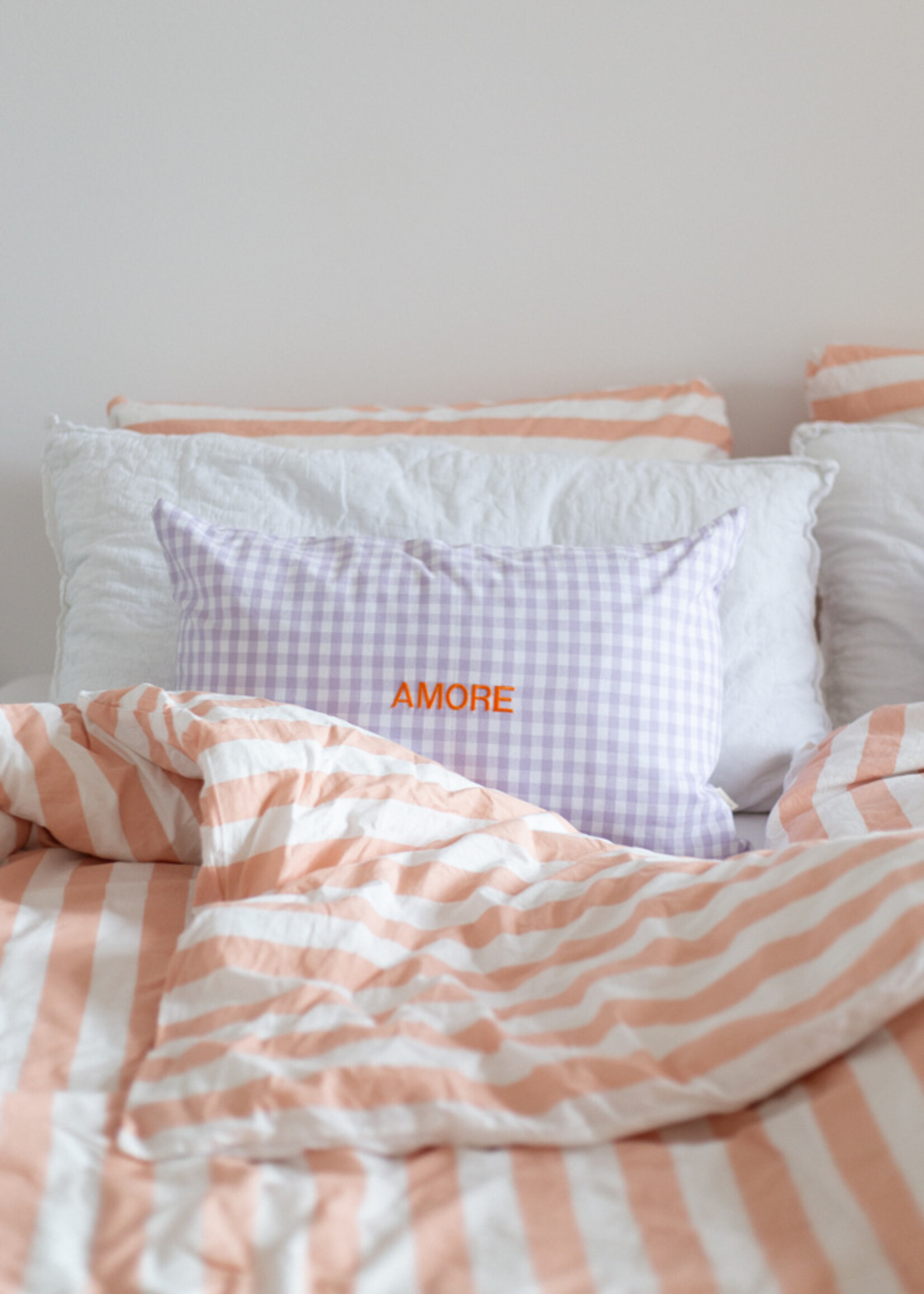 Atelier POMME CUSHION: CHECKED IN - LUCKY LILA
