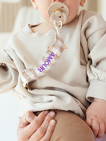 Atelier POMME KEEP-IT-CLOSE - STICKY BIBS CHECKED IN - BONJOUR BEIGE