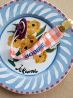 Atelier POMME KEEP-IT-CLOSE - STICKY BIBS CHECKED IN - HAPPY ORANGE