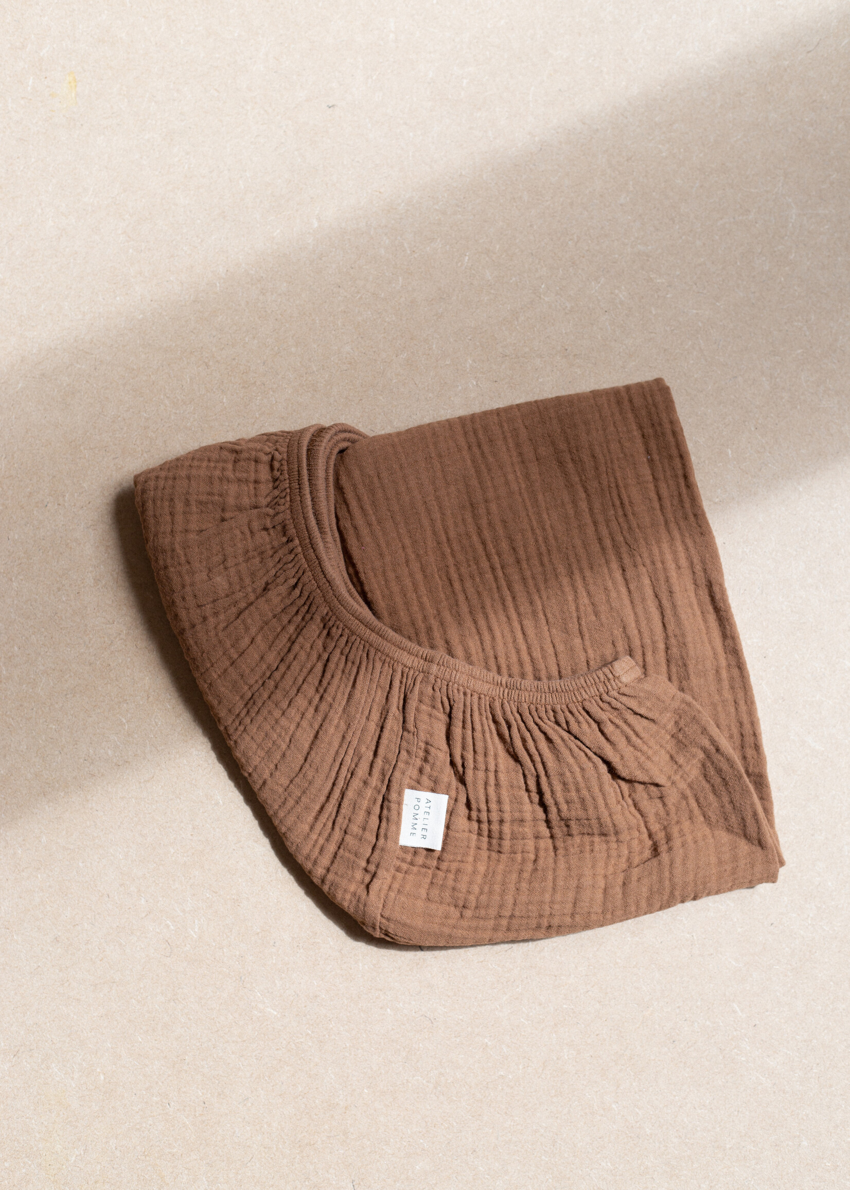 Atelier POMME SLEEP TIGHT FITTED SHEET CRIB - BETTER BROWNIE