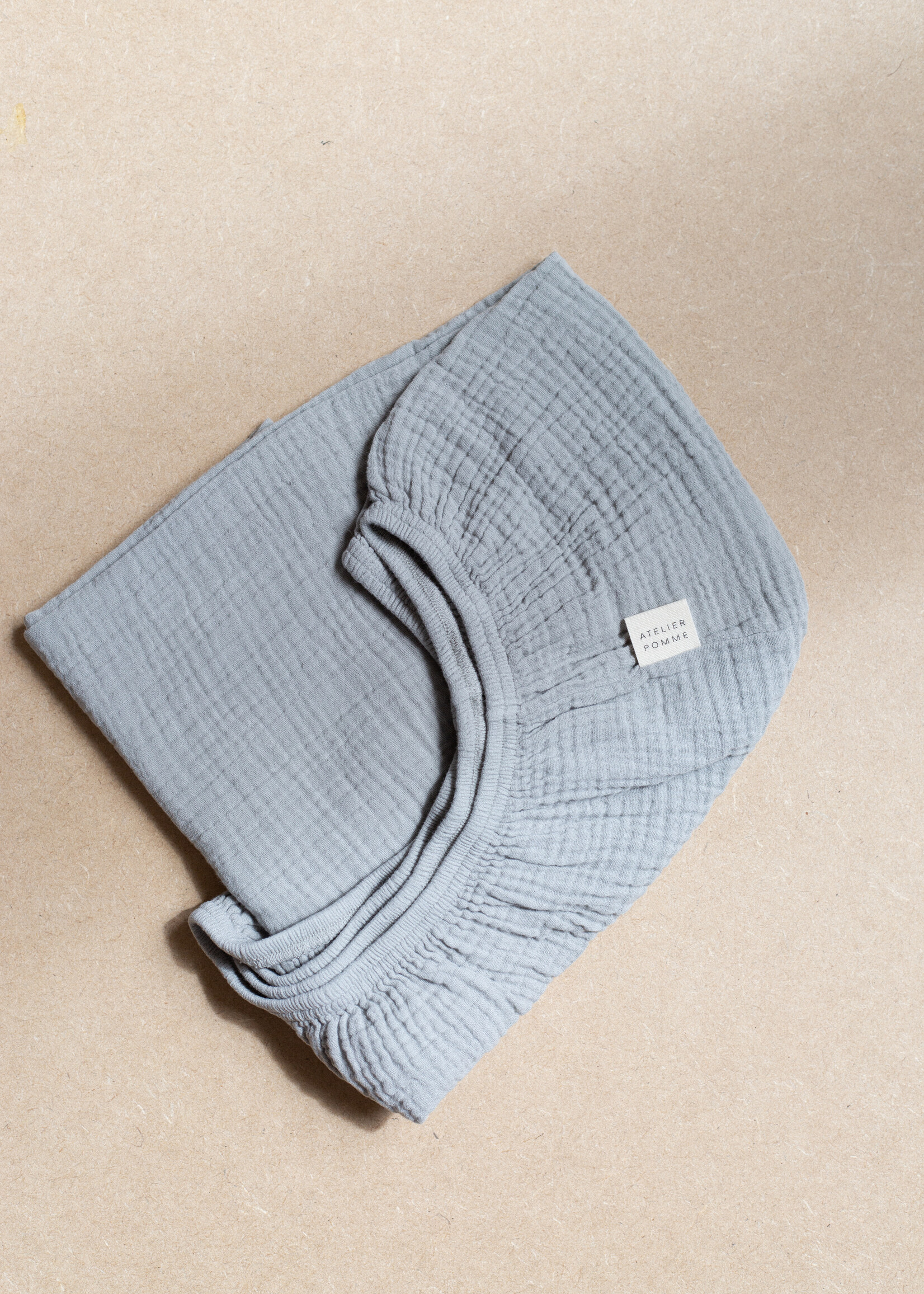 Atelier POMME SLEEP TIGHT FITTED SHEET CRIB - FEELIN' GREY