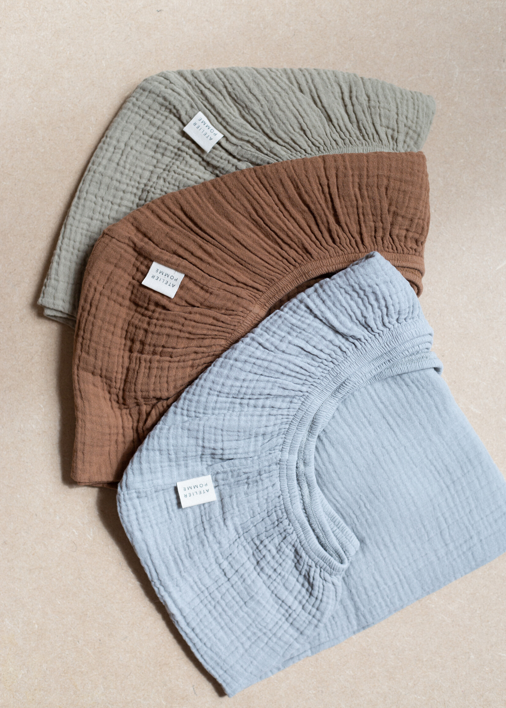 Atelier POMME SLEEP TIGHT FITTED SHEET CRIB - GOING GREEN