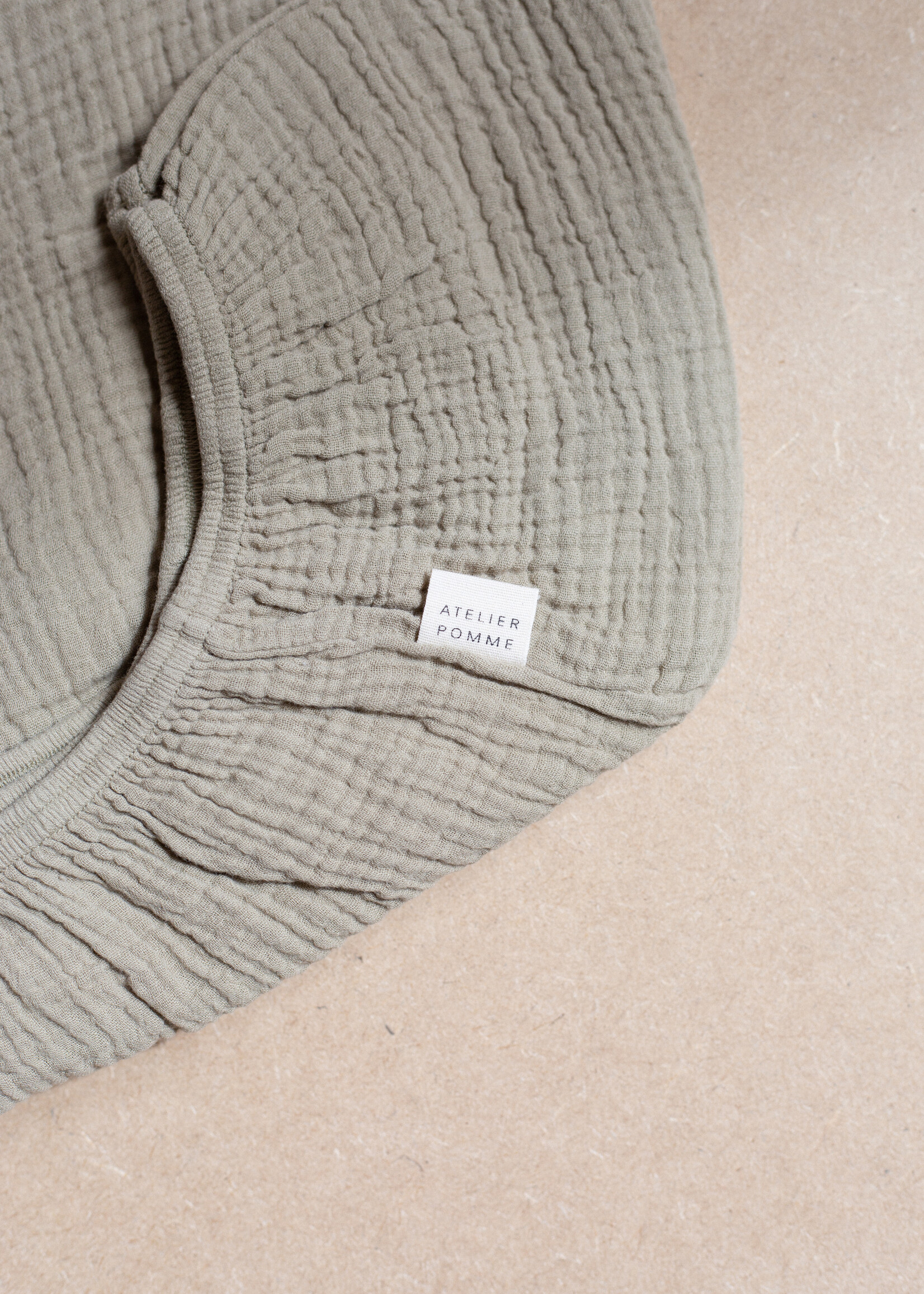 Atelier POMME SLEEP TIGHT FITTED SHEET CRIB - GOING GREEN