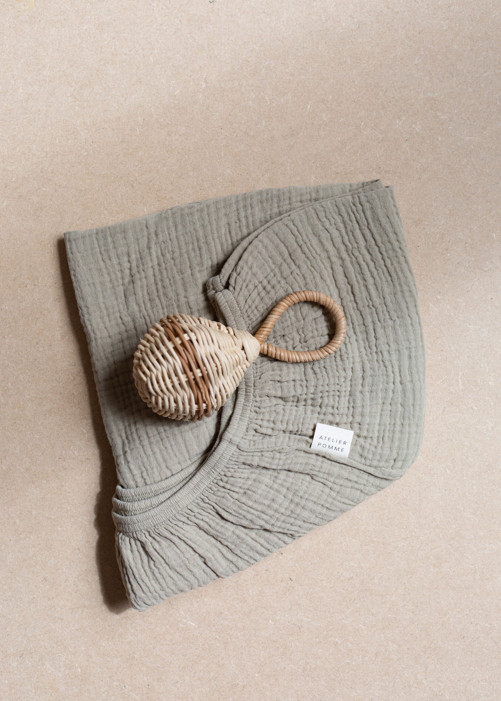 Atelier POMME SLEEP TIGHT FITTED SHEET CRIB - GOING GREEN