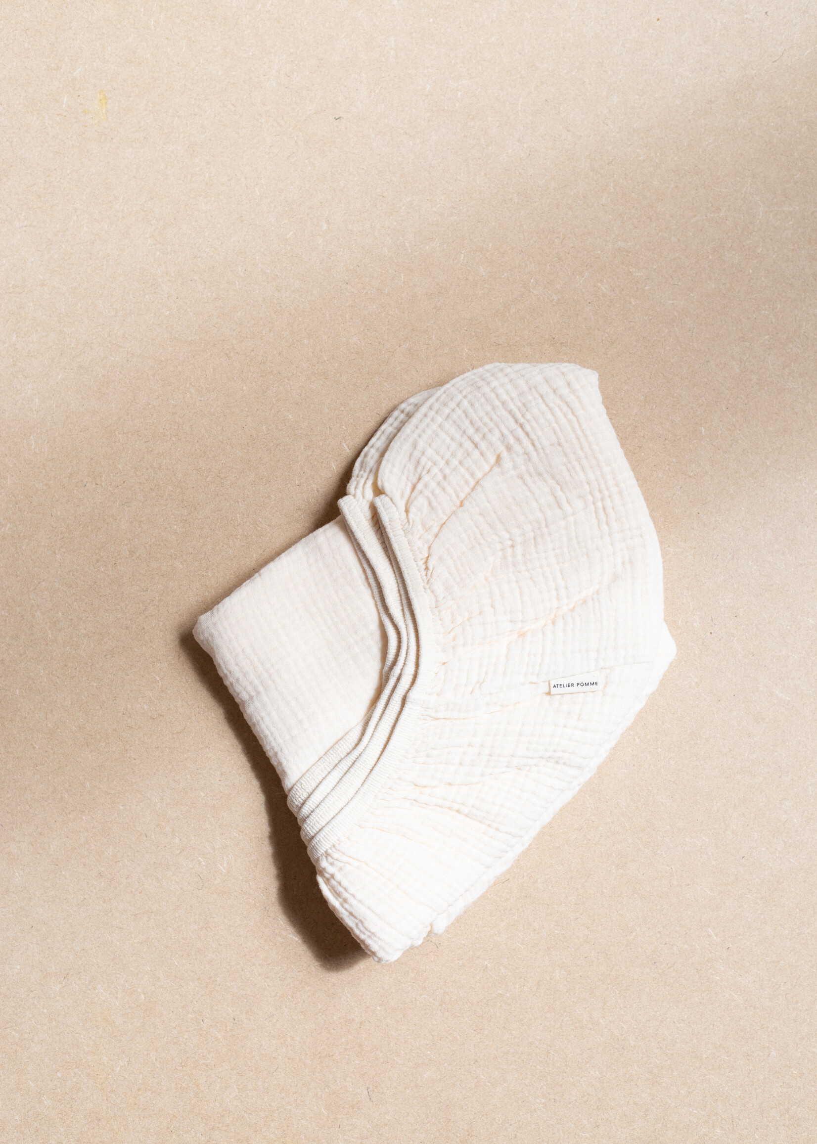 Atelier POMME SLEEP TIGHT FITTED SHEET CRIB - COSY WHITE