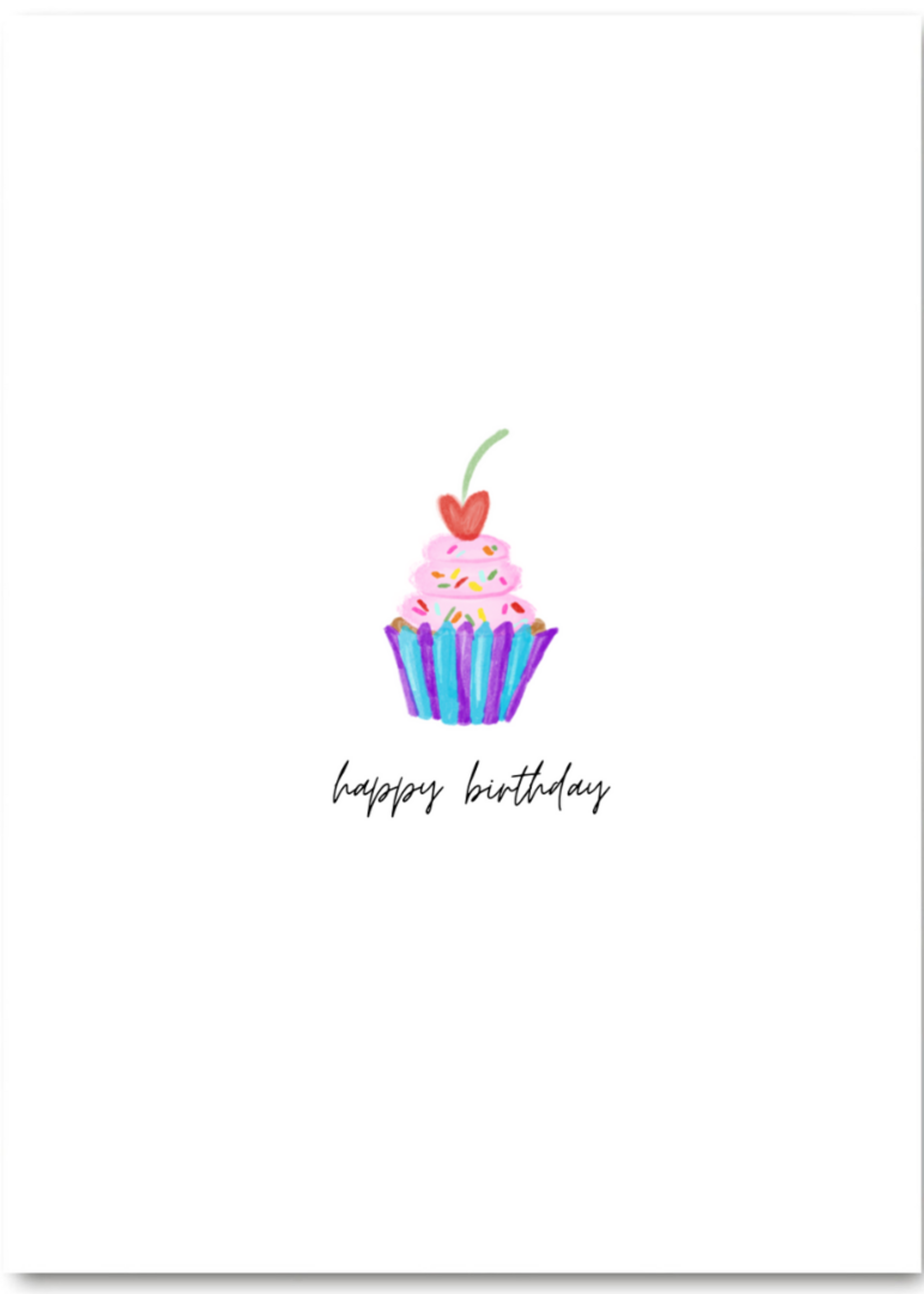 Atelier POMME POSTCARD - HAPPY BIRTHDAY - CUPCAKE