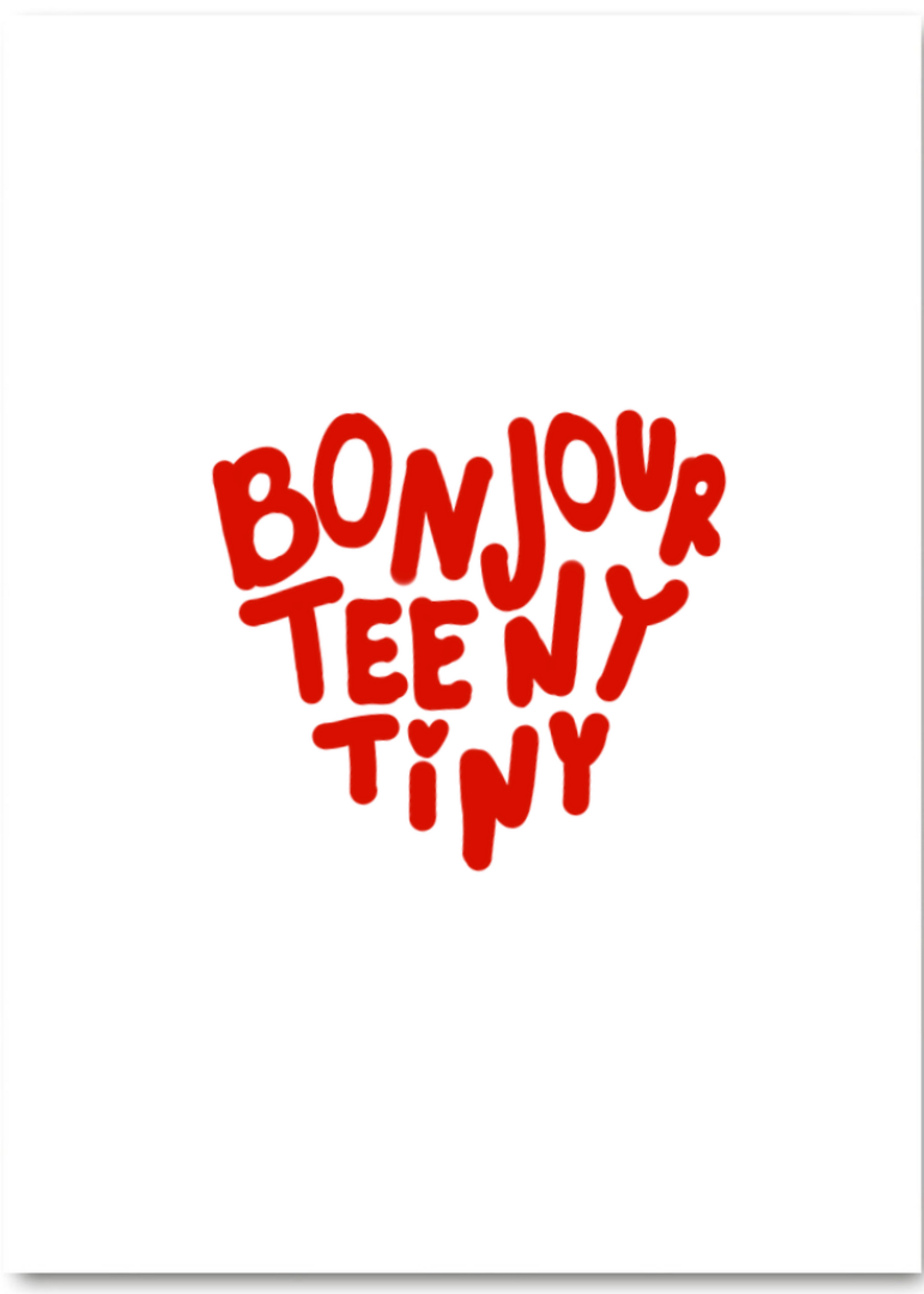 Atelier POMME POSTCARD - BONJOUR - TEENY TINY