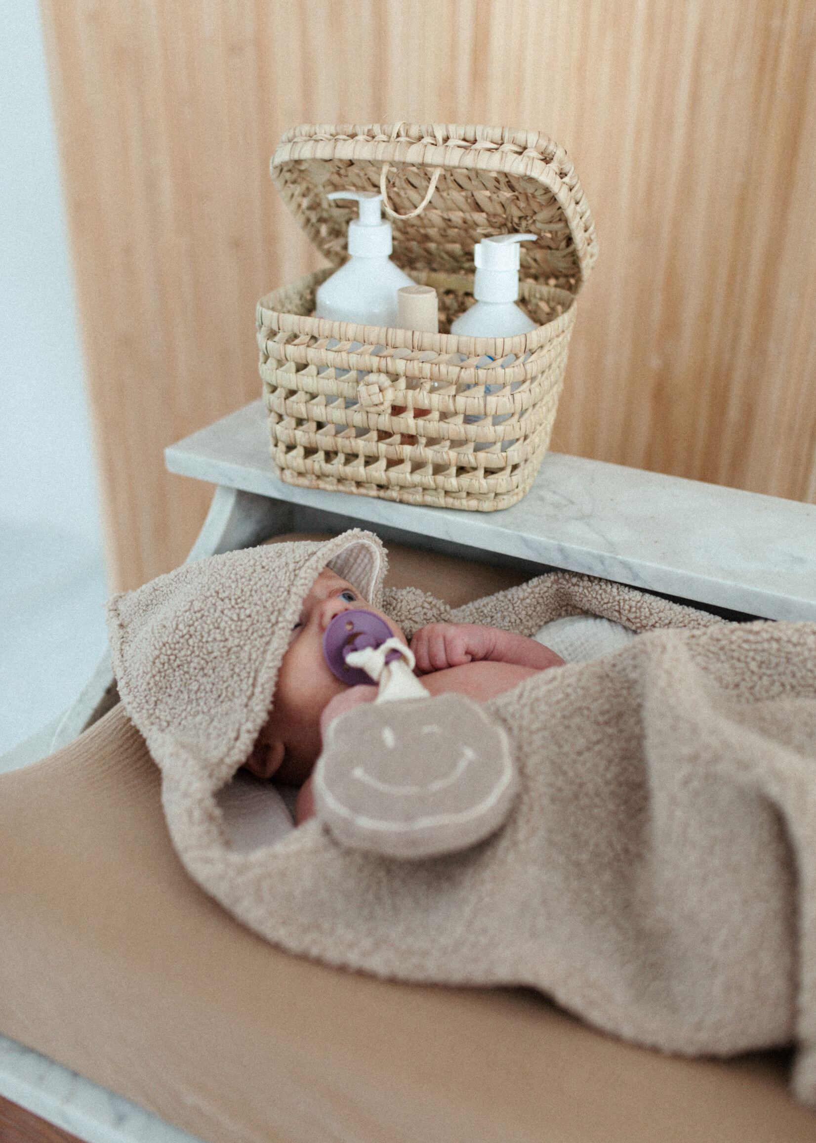 Atelier POMME COSY TEDDY HOODED BLANKET
