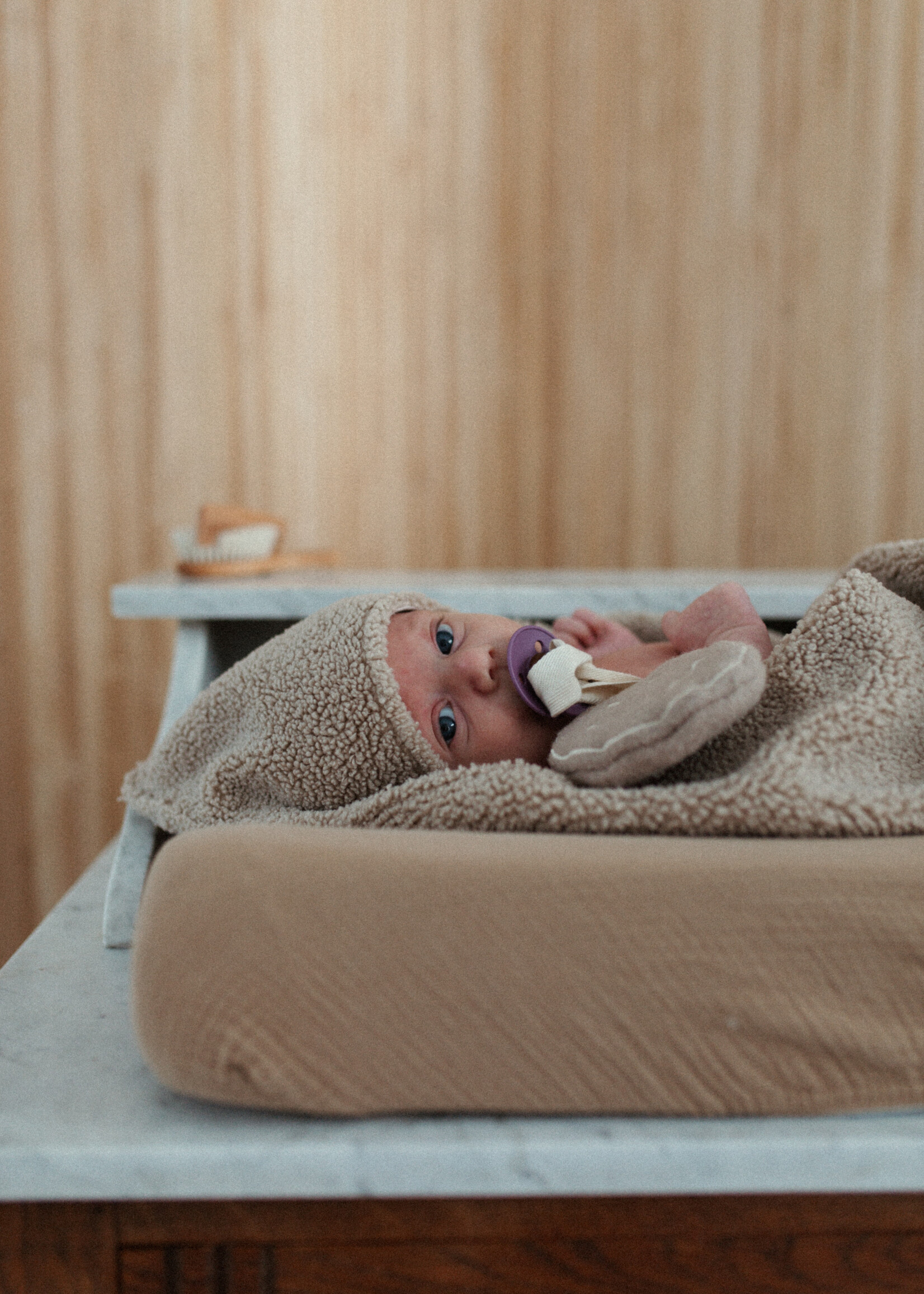Atelier POMME COSY TEDDY HOODED BLANKET