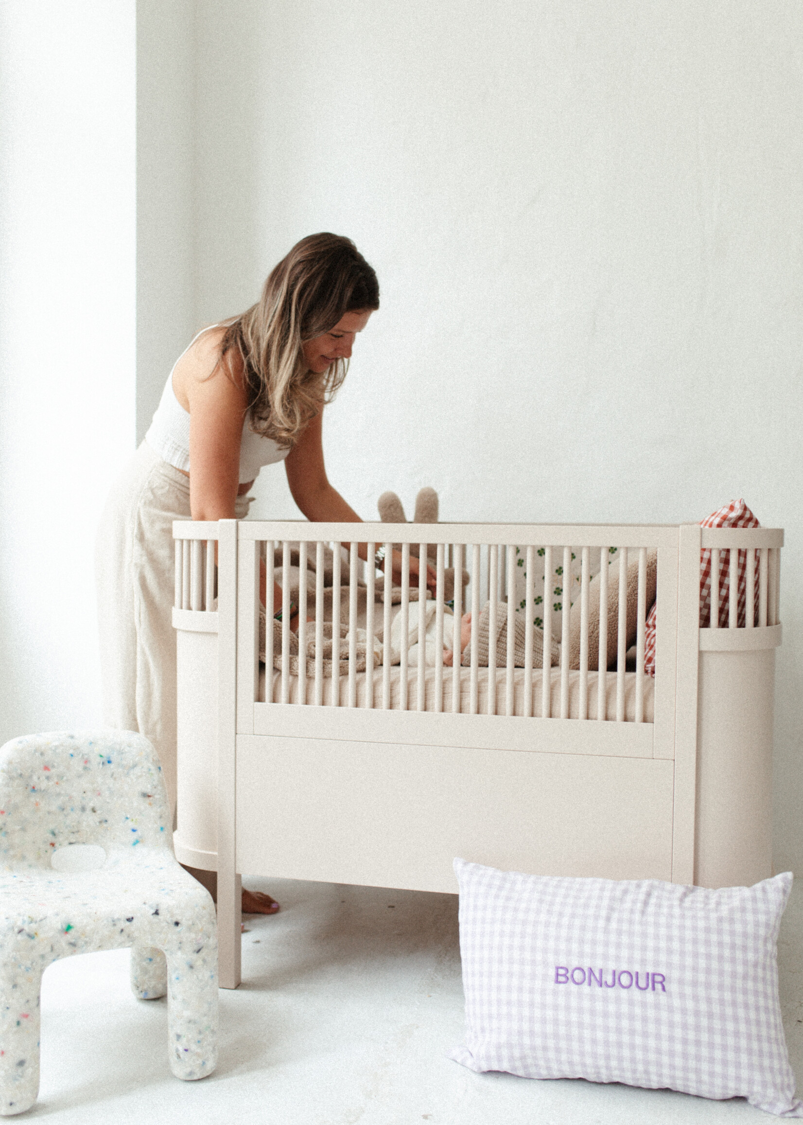 Atelier POMME CUSHION: CHECKED IN - LUCKY LILA