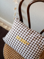 Atelier POMME CUSHION: CHECKED IN - BETTER BROWNIE