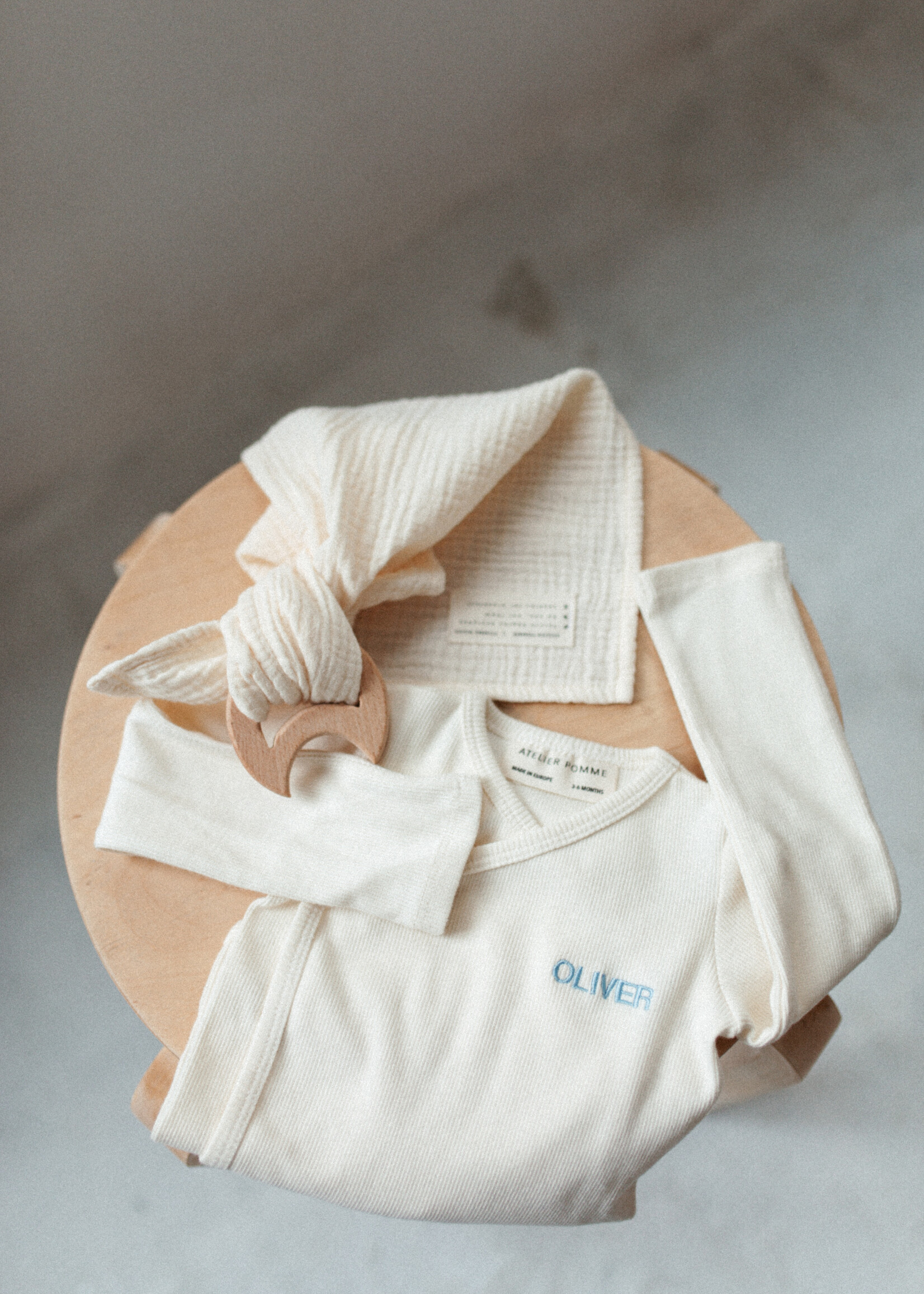 Atelier POMME ROMPER WRAP THE BABY - COSY WHITE