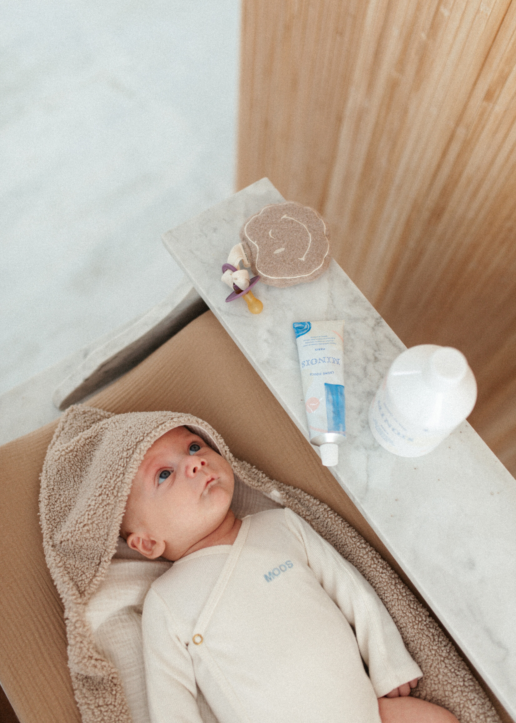 Atelier POMME ROMPER WRAP THE BABY - COSY WHITE