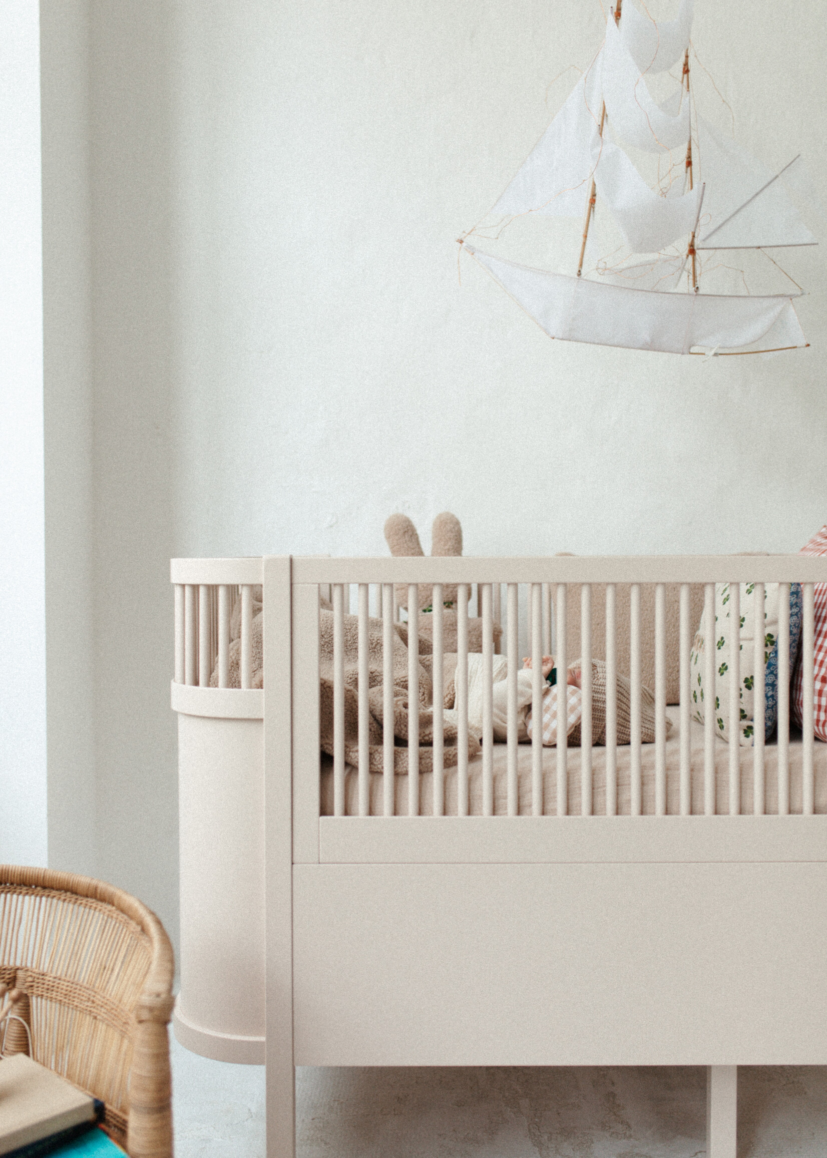 Atelier POMME SLEEP TIGHT FITTED SHEET COT - BONJOUR BEIGE