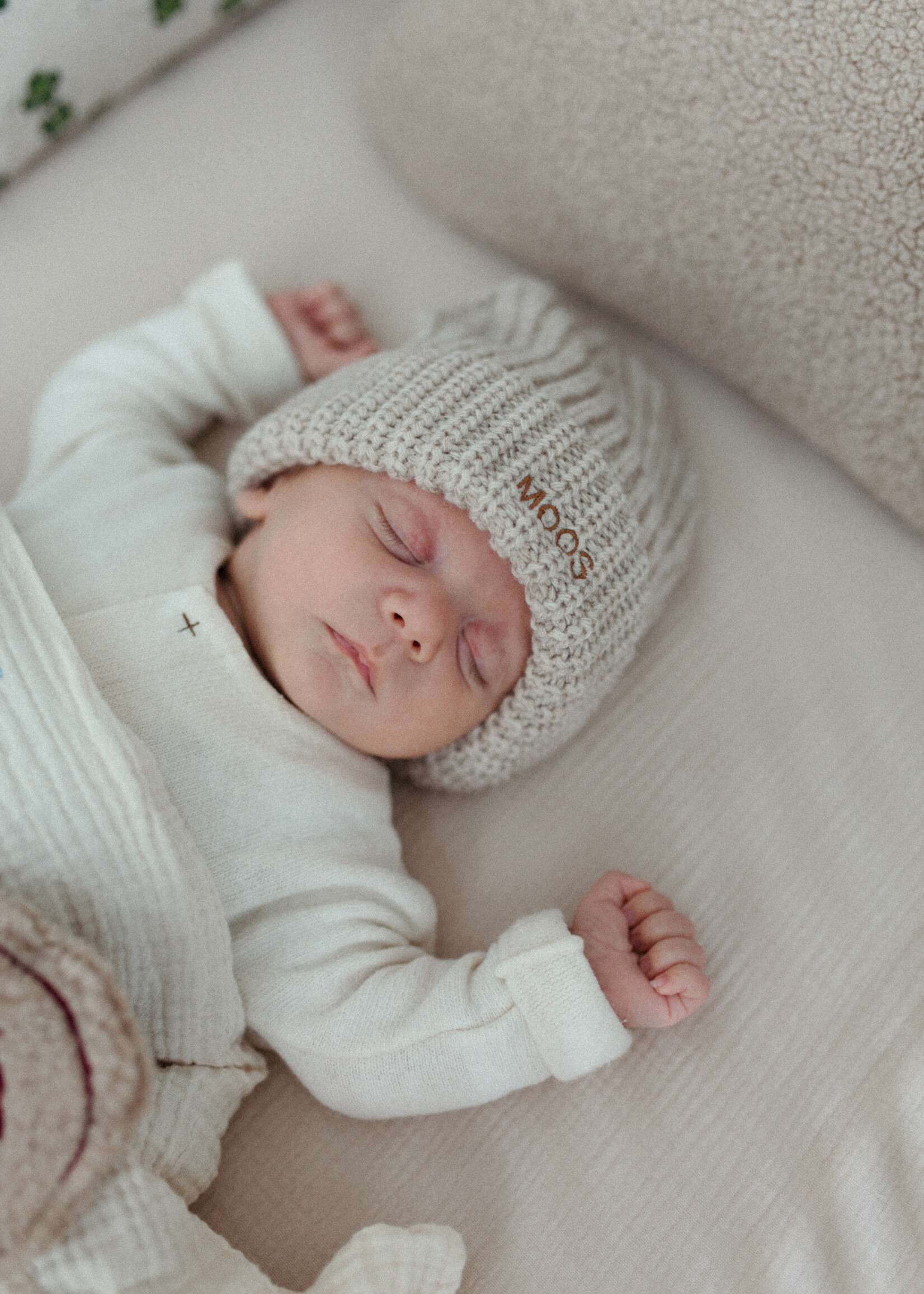 Atelier POMME SLEEP TIGHT FITTED SHEET COT - BONJOUR BEIGE