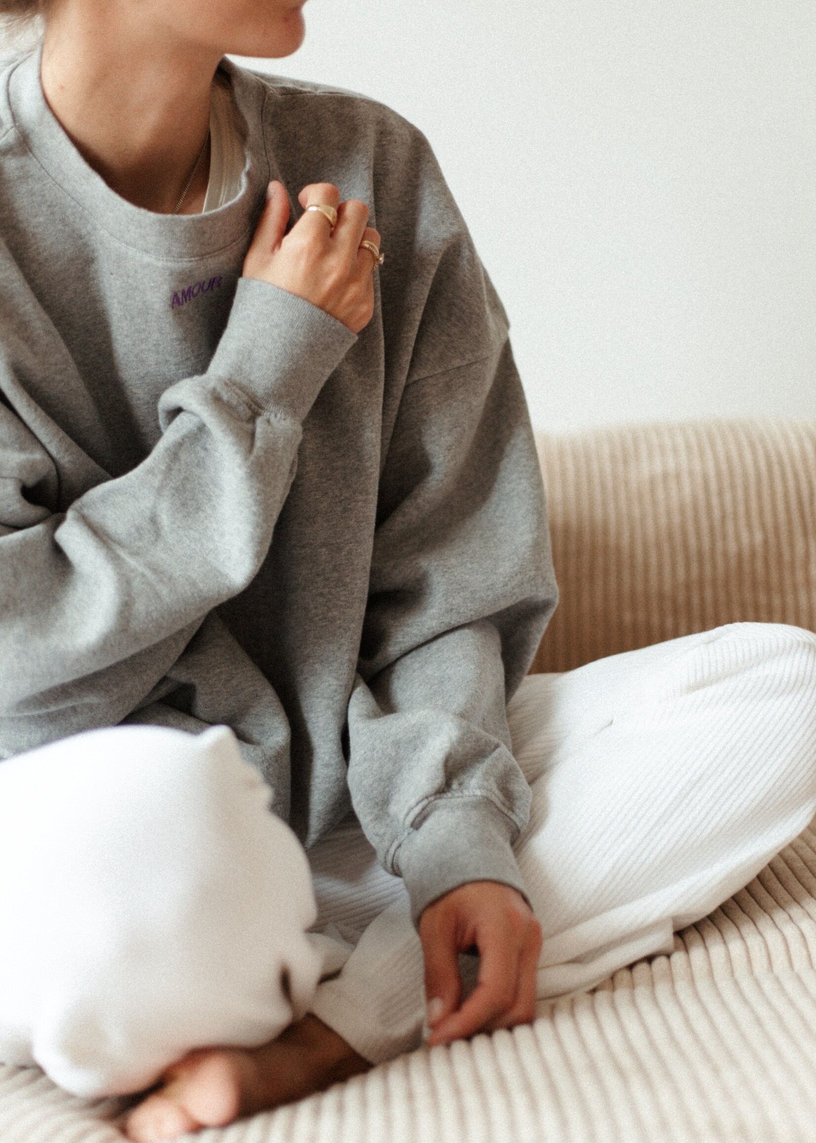 Atelier POMME WMN EASY  SWEAT - FEELIN' GREY