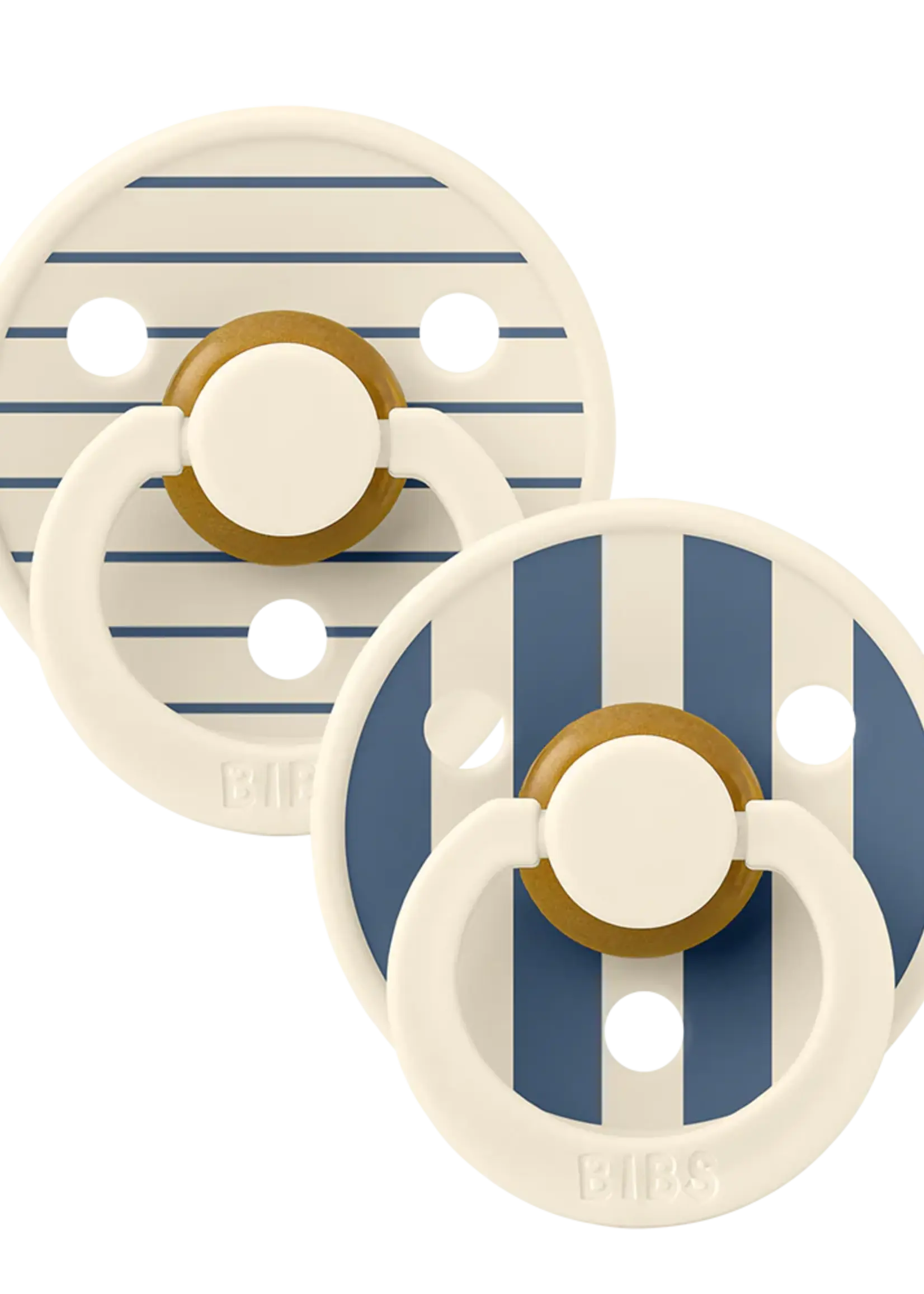 BIBS 2-PACK - THE BRETON STRIPE BLUE