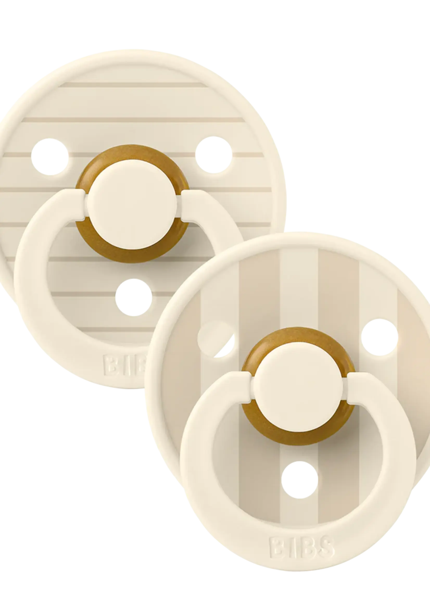 BIBS 2-PACK - THE BRETON STRIPE BEIGE