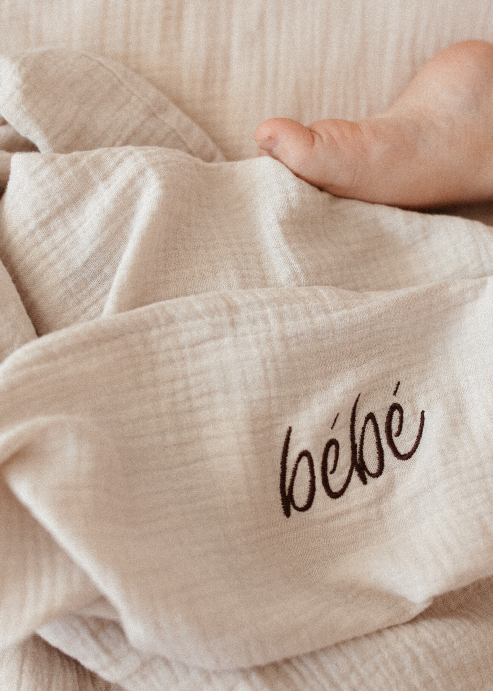 Atelier POMME GIANT SWADDLE BONJOUR BEIGE