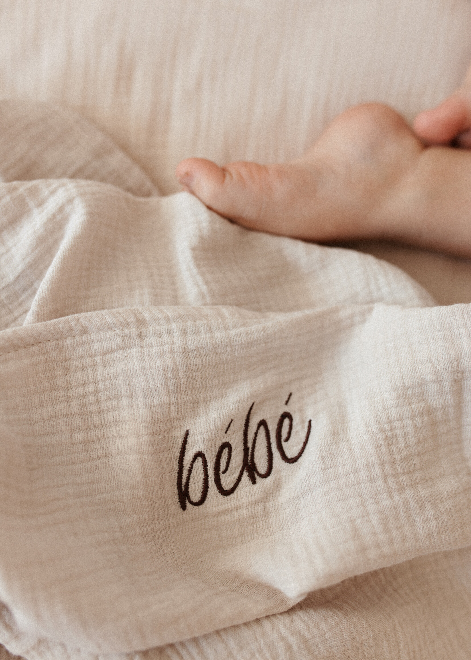 Atelier POMME GIANT SWADDLE BONJOUR BEIGE