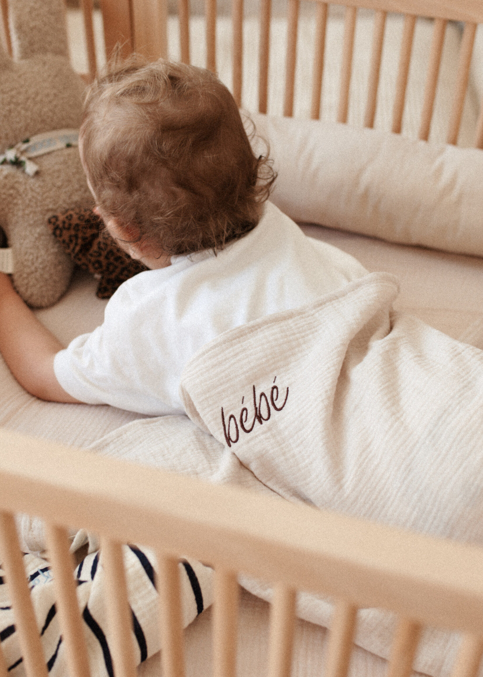 Atelier POMME GIANT SWADDLE BONJOUR BEIGE