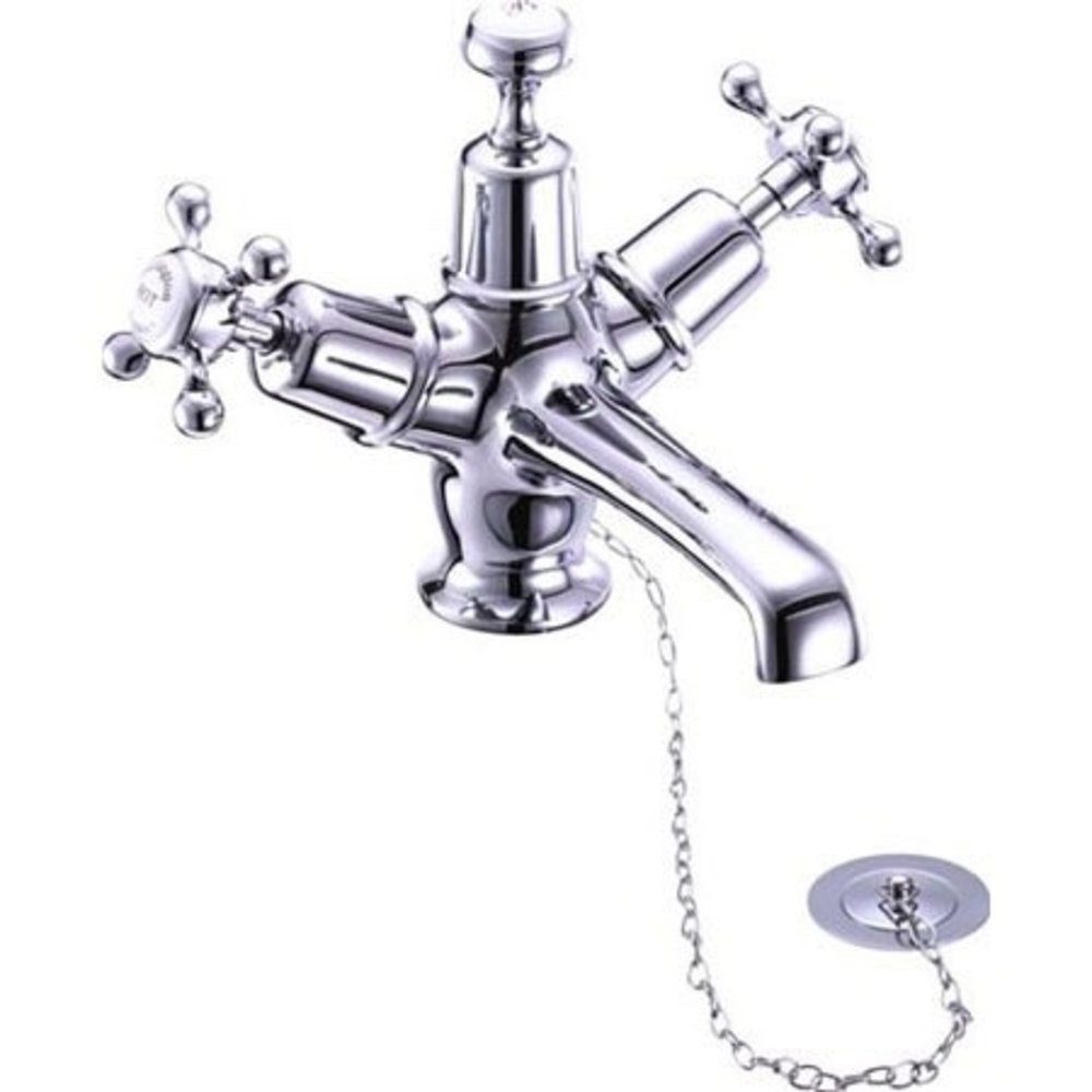 Claremont 1 gats wastafelkraan & stop en ketting