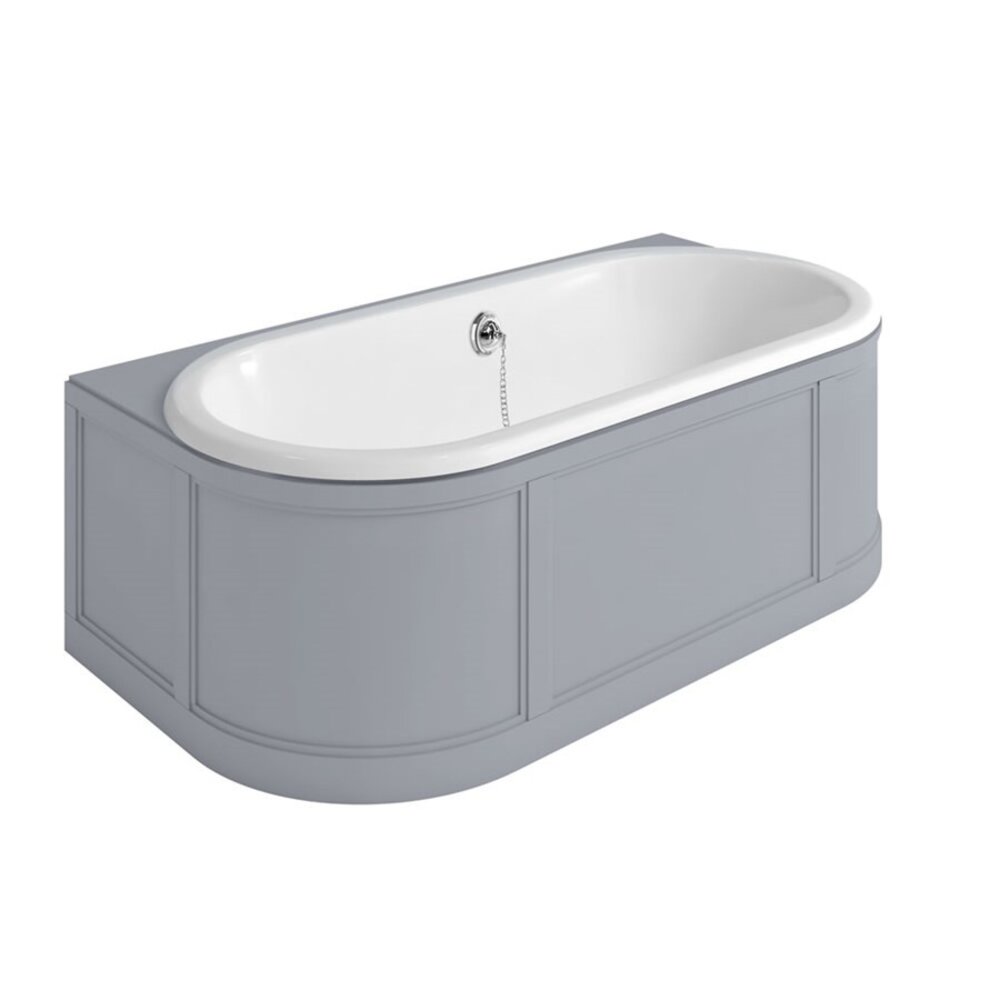 Burlington London Back-to-Wall bath with panel