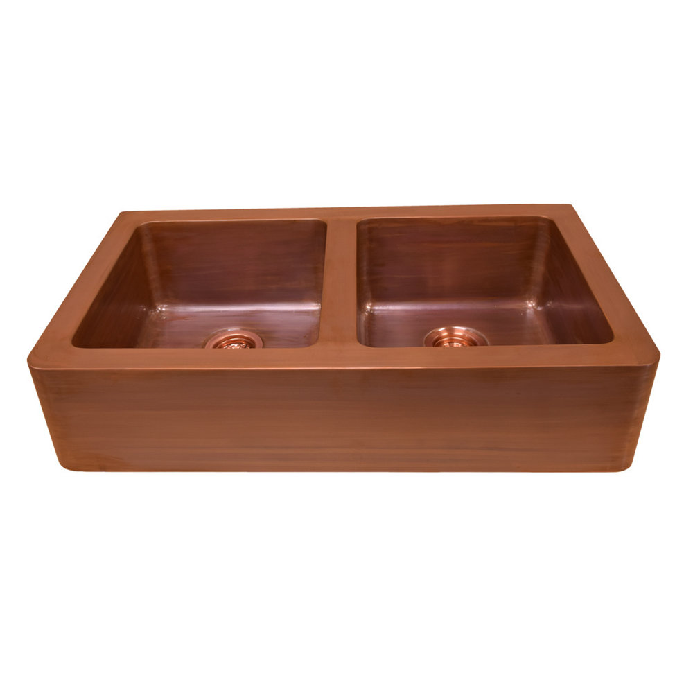 Apron front double - dubbele keukenspoelbak metaal William Holland Apron front double - dubbele keukenspoelbak metaal