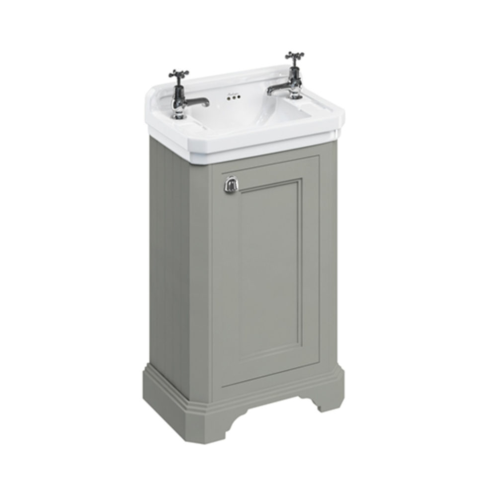 Burlington Edwardian 51cm cloakroom basin unit with door