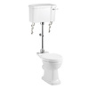 Burlington Medium level toilet with porcelain cistern - p-trap