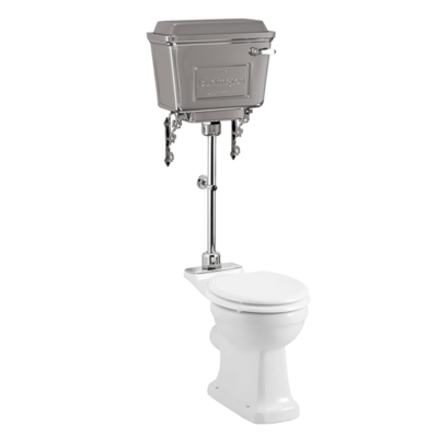 Medium level WC with aluminium cistern