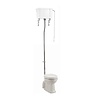 Burlington High level toilet (s-trap) with porcelain cistern and T34 flush pipe