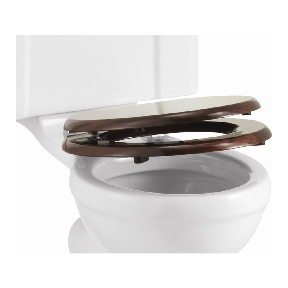 Burlington Toiletzitting softclose met mahonie finish