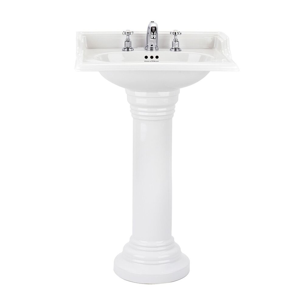 Perrin & Rowe Klassieke wastafel Victorian 63.5cm met zuil