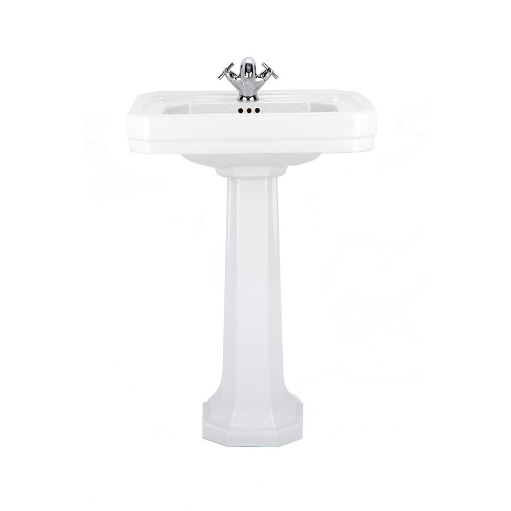 Perrin & Rowe Deco 63cm basin with pedestal