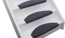 Casa Pura Dynasty Velours Trapmatten Halfrond Crème – Set 15 Stuks