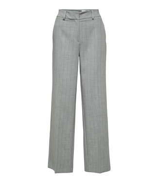 Selected Femme SLFRITA Wide Pant - Light Grey Melange Striped