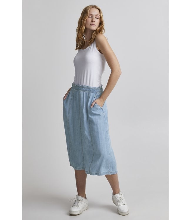 BYLANA Midi Skirt - Light Blue Denim