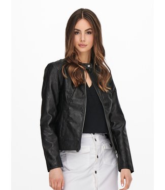 JDY JDYEMILY Faux Leather Jacket - Black