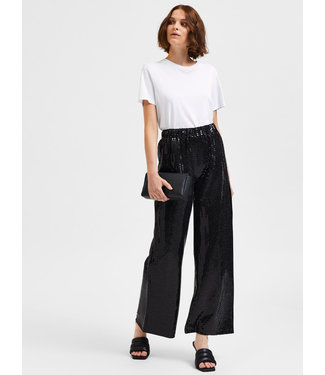 Selected Femme SLFSANDY MW Pant - Black