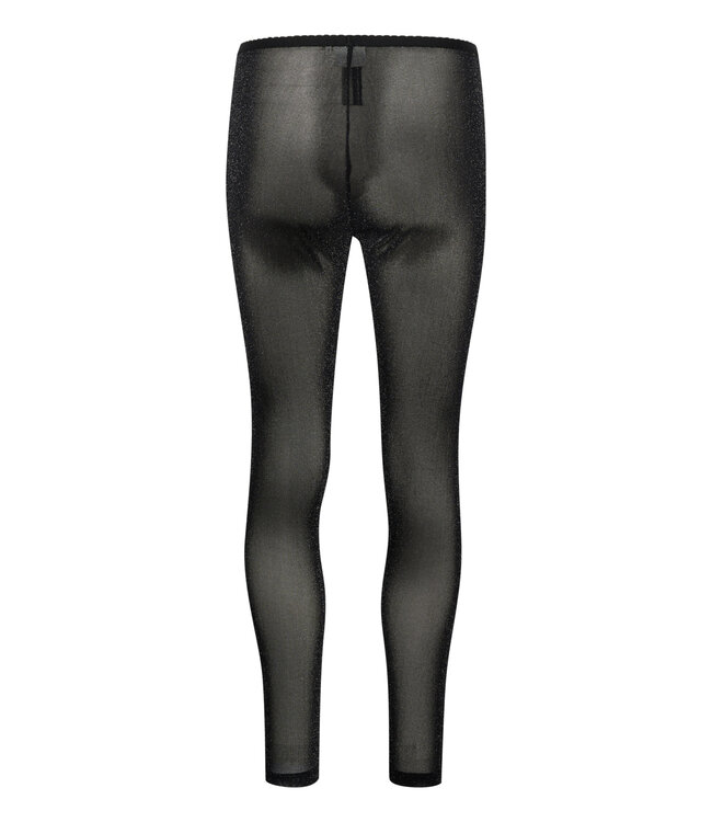 KAFFE KAmio Leggings - Black Silver Lurex