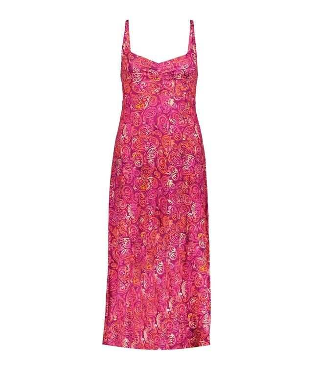 Dress 37058 - NOELLE - Fuchsia/Orange AOP