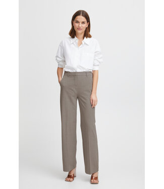 b.young BYDANTA Wide Leg Pants 2 - Light Grey Melange