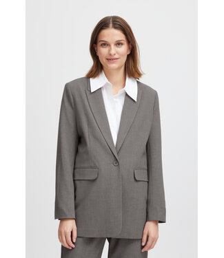 b.young BYDANTA Blazer - Light Grey Melange