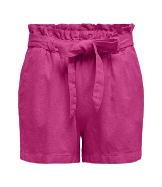 JDY JDYSAY MW Linen Shorts - Fuchsia Purple